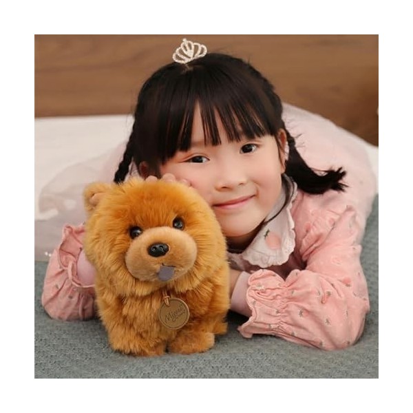 GagaLu Mignon Chow Chow Jouets en Peluche Réaliste en Peluche Animal Chiot Poupée Enfants Jouets Enfants Cadeaux De Noël 30CM