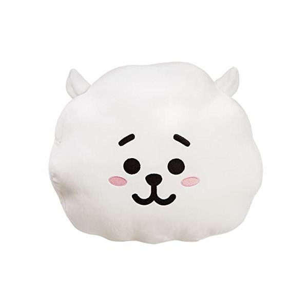 Aurora World- Aurora,61464, BT21 Official Merchandise, RJ PlushCoussin, Blanc, White, Moyen