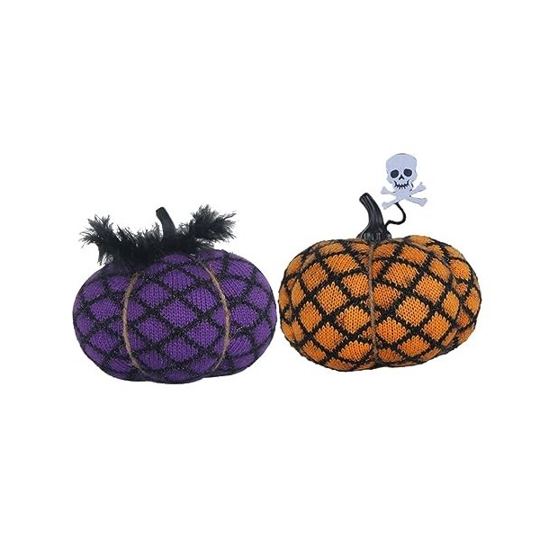 Toyvian 2 Pièces Jouet Citrouille dhalloween pour Enfants Décoration Citrouille Farcie Jouets De Citrouille Souples Adorable