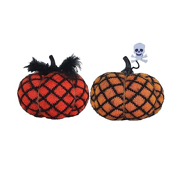 Toyvian 2 Pièces Jouet Citrouille dhalloween pour Enfants Décoration Citrouille Farcie Jouets De Citrouille Souples Adorable