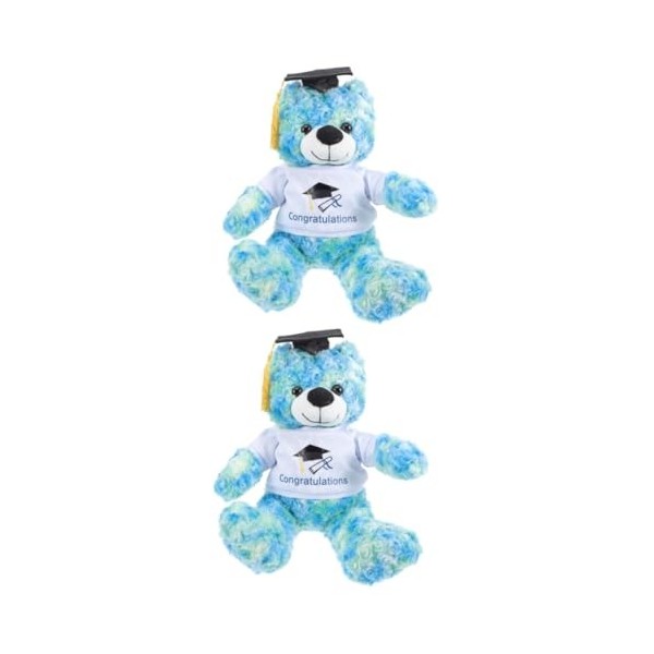 ibasenice Peluche en Peluche Ours Câlin Oreiller Peluche Remise des Diplômes 2023 Ours Poupée Jouet Ours Docteur en Peluche É