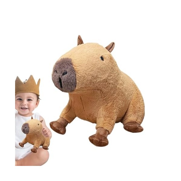 JPSDOWS Jouets en Peluche Capybara, Jouets d’Oreiller en Peluche Doux, Peluche Animal en Peluche de 45 cm/17,7 Pouces pour Ch