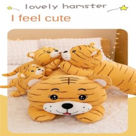 SNUFF Jouet en Peluche Jouet en Peluche de poupée de Tigre couché Doux, Ornements de Tigre couché Mignons et Mignons, Oreille