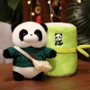 Mignon Pull Sac à Dos Panda poupée se cachant dans Un Sac en Peluche en Bambou Coussin câlin en Peluche sur Le Jouet en Bambo