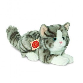 Hermann Teddy Collection - 906919 - Peluche - Chat Mensonge - 20 cm - Gris