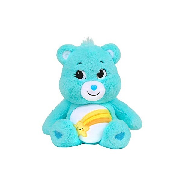 Care Bears Basic Fun! 22086 14 inch Medium Plush Wish Bear, Collectable Cute Plush Toy, Cuddly Toys for Children, Soft Toys f