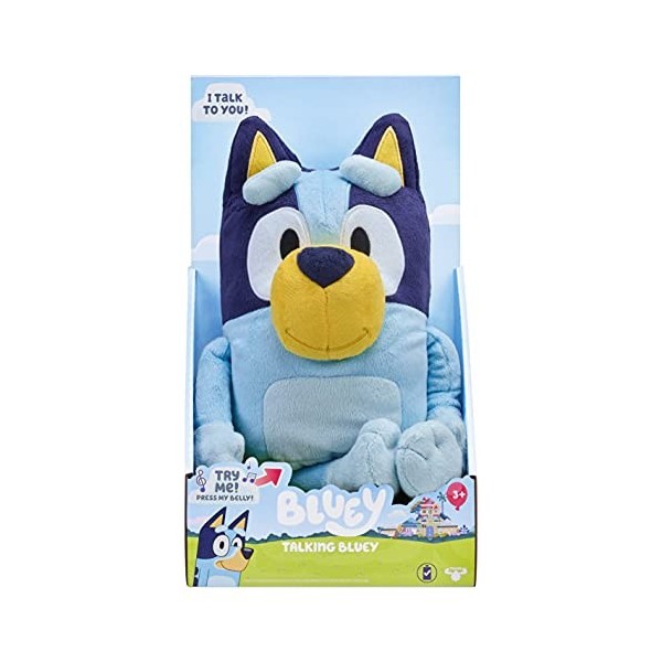 Bluey Grande Peluche parlante de 30 cm Peluche Grande Taille, Personnage Officiel à Collectionner