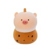 URFEDA Bubble Tea Peluche Cochon Jouet en Peluche Bubble Tea Animal Oreiller en Peluche Thé au Lait Poupée Coussin en Peluche