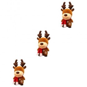 Toyvian 3 Pièces Gardiens du Père Noël en Peluche Cadeau Enfant en Bas Âge Noël Peluche danimaux De Noël Jouet en Peluche Re