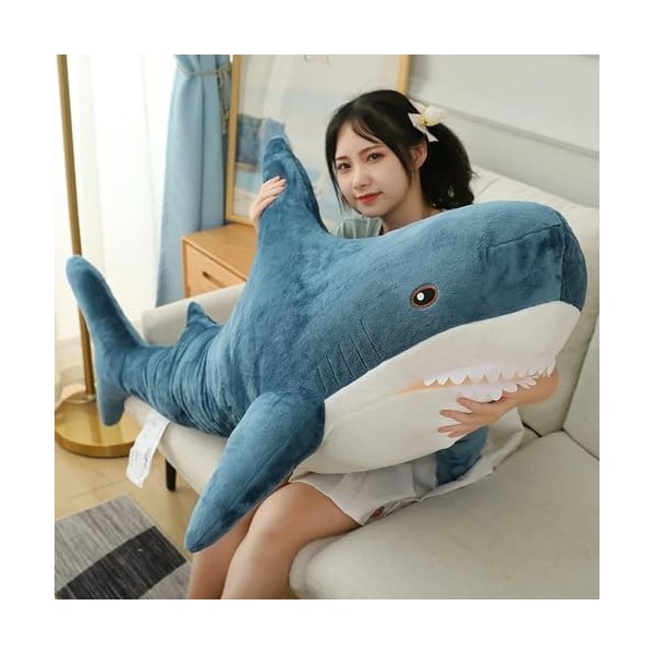 SaruEL Géant Requin Coloré Jouet en Peluche Animal Requin Classique Oreiller Poupée Jouet Enfants Fille Cadeaux 80cm 3