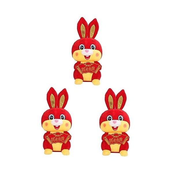 Totority 3 Pièces Animal en Peluche Mini Jouets Lapin Poupée Lapin De Pâques Panier Lapin en Peluche Jouet en Peluche Lapin A