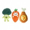 Vaguelly 3 Pièces Peluche Pompons De Porcistas Jouets De Légumes De Dessin Animé Poupées De Modelage Alimentaire Enfant Carot