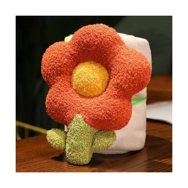 GagaLu Peluche Rouleau Couverture Dessin animé Fleur Flanelle Douce Bureau Chaud Pause déjeuner Oreiller créatif Bon Cadeau p