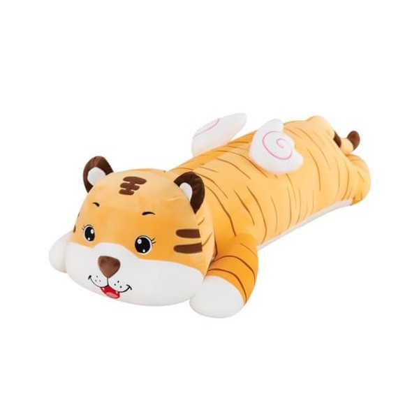 DEPLETE Jouets en Peluche Poupée Tigre en Peluche, Mascotte de lannée du Tigre, Oreiller de Serrage des Jambes, Grand lit Su