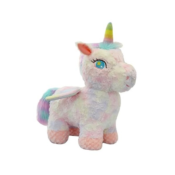 Belle Licorne Arc-en-Ciel Rêve Licorne Jouets en Peluche avec Aile Moelleux Poupées Doux en Peluche Animal Coussin Enfants Ca