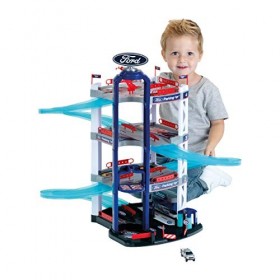 Theo Klein 3305 Ford Garage 4 Niveaux I Garage Avec Double Rampe de Départ 2 Voitures de Course et Beaucoup Plus Encore... I 