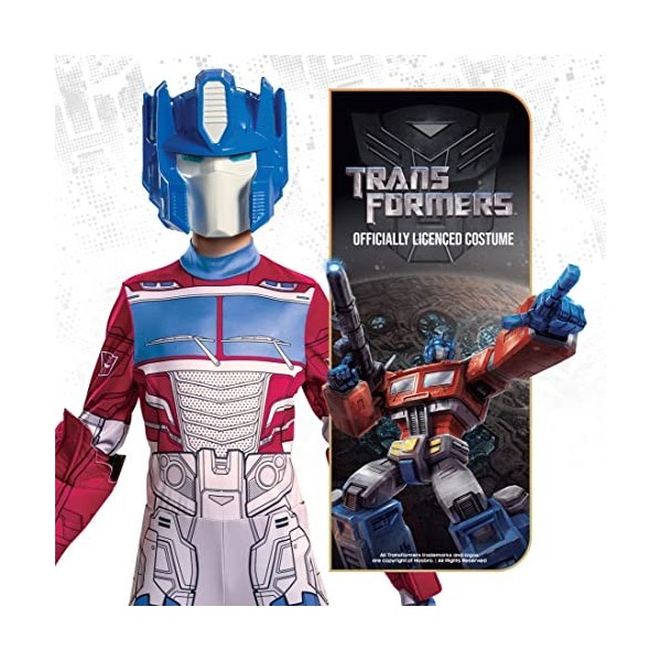 Optimus Prime Costume, Converting Transformer Costumes for Boys, Convertible Character Suit, Kids Size Medium 7-8 