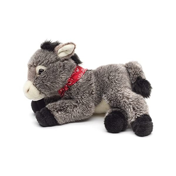Uni-Toys - Âne avec Bandana, couché – 28 cm Longueur – âne en Peluche – Doudou