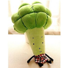 Tikwisdom Jouets pré-maternelle en peluche oreiller lombaire, brocoli, jouets en peluche vert 43 cm