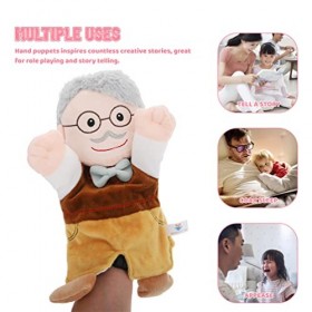Toyvian Ensemble De Marionnettes À Main 2 Pièces Membres De Famille Marionnettes Grand-Mère Grand-Père Marionnettes À Main en