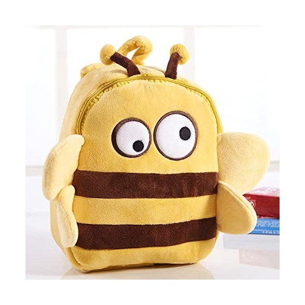 EyezeR Sac à dos à roulettes en peluche pour enfant Motif abeille, multicolore