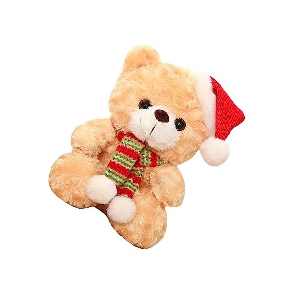 Abaodam 2 Pièces Ours De Noël Animal en Peluche De Noël Cadeau De Fête De Noël Ours en Peluche du Festival Poupée en Peluche 