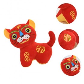 ABOOFAN 3 Pièces Poupée Tigre Figurine du Zodiaque Jouets Artisanaux Jouet Animaux en Peluche Jouets De Mascotte en Peluche P