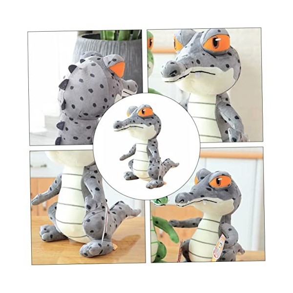 ibasenice 1 Pc Peluche Crocodile Oreiller Câlin Animal Jouet Crocodile Enfant Jetés en Peluche Jouet Crocodile Moelleux Fête 