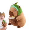 hanwen Animal en Peluche Capybara,Mignons Animaux en Peluche Capybara | Couvre-tête Amovible, Adorable Peluche Capybara, Joue