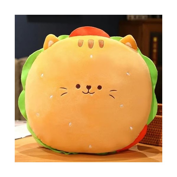 Nouveau Chat Chien Burger Jouet en Peluche Rembourré Coussin en Peluche Mignon Burger Oreiller Canapé Coussin Chaise Garçon F