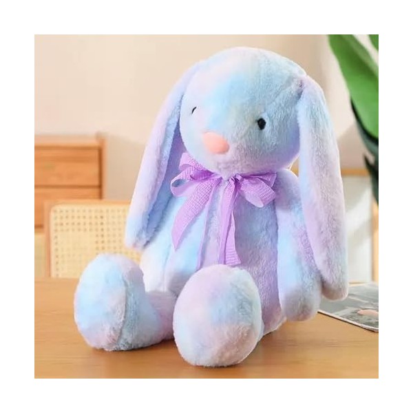 SaruEL Longues Oreilles Rêve Arc-en-Ciel Coloré Peluche Lapin Peluche Jouets en Peluche Animal en Peluche Poupée Enfants Joue