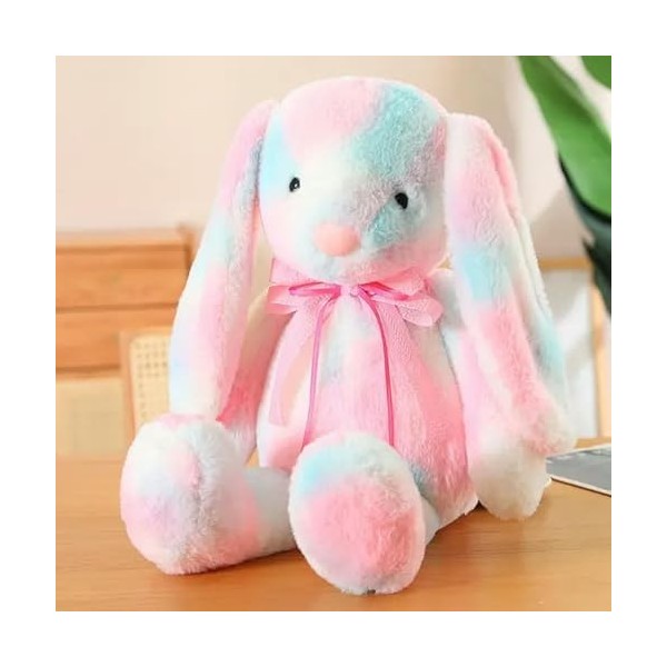 SaruEL Longues Oreilles Rêve Arc-en-Ciel Coloré Peluche Lapin Peluche Jouets en Peluche Animal en Peluche Poupée Enfants Joue