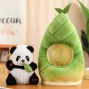 Mignon Nouveau Drôle Bambou Panda Peluche Jouet Animaux en Peluche Cacher Oreiller Doux Enfants Babys Jouets Cadeaux 35cm 4