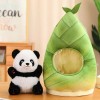 Mignon Nouveau Drôle Bambou Panda Peluche Jouet Animaux en Peluche Cacher Oreiller Doux Enfants Babys Jouets Cadeaux 35cm 4