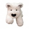 KiLoom Chien Blanc en Peluche Jouet Chiot Poupées Peluche Doux Animal Oreiller Apaisement Garçons Filles Jouet Chambre Décora