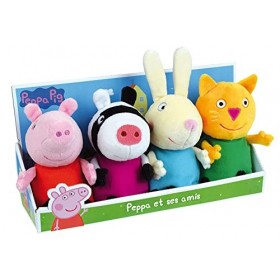 JEMINI Peppa Pig Coffret Peluche +/- 17 CM : Peppa ET Ses Amis Zoe Zebre, Rebecca Lapin OU Candy Chat