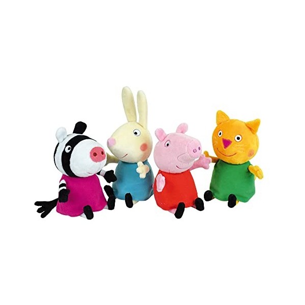 JEMINI Peppa Pig Coffret Peluche +/- 17 CM : Peppa ET Ses Amis Zoe Zebre, Rebecca Lapin OU Candy Chat