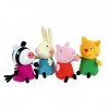 JEMINI Peppa Pig Coffret Peluche +/- 17 CM : Peppa ET Ses Amis Zoe Zebre, Rebecca Lapin OU Candy Chat