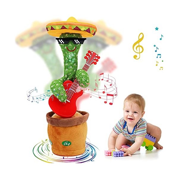 Peluche de cactus, cactus parlant, cactus dansant, jouet en peluche de cactus dansant, chansons pour enfants, cactus chantant