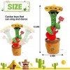 Peluche de cactus, cactus parlant, cactus dansant, jouet en peluche de cactus dansant, chansons pour enfants, cactus chantant