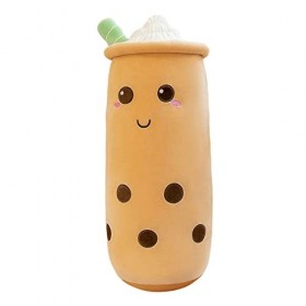LICHENGTAI Oreiller Peluche Bubble Tea, Boba Peluche Jouet Doux Thé Au Lait Tasse Coussin Poupée, Coussin Câlin Traversin Ore