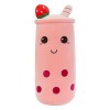 LICHENGTAI Oreiller Peluche Bubble Tea, Boba Peluche Jouet Doux Thé Au Lait Tasse Coussin Poupée, Coussin Câlin Traversin Ore
