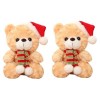 PRETYZOOM 2 Pièces Ours De Noël Décor De Poupée Ours Cadeau De Fête De Noël Ours en Peluche Petit Ours Poupée en Peluche Cade