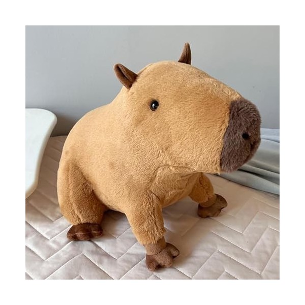 BRULEA Peluche en Peluche Capybara - Jouets d’Oreiller en Peluche Doux | Poupée en Peluche Capybara de 45 cm/17,7 Pouces, pou