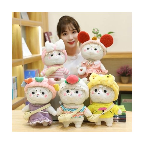 Dessin animé Kawaii café Laine Velours Jouet Peluche Kawaii chèvre poupée Animal Oreiller Cadeau d’Anniversaire pour Les Enfa