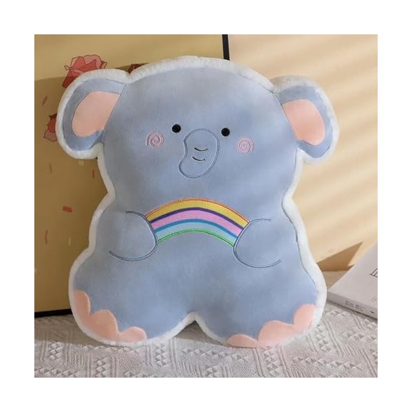 NOpinz Kawaii Grenouille Lapin Éléphant Ours Oreiller Doux Arc-en-Ciel Animal Peluche Jouet Peluche Dessin Animé Chaise Couss