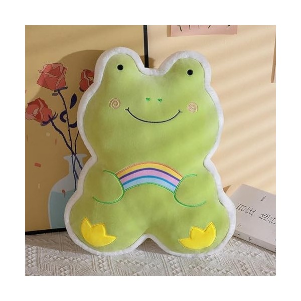 NOpinz Kawaii Grenouille Lapin Éléphant Ours Oreiller Doux Arc-en-Ciel Animal Peluche Jouet Peluche Dessin Animé Chaise Couss