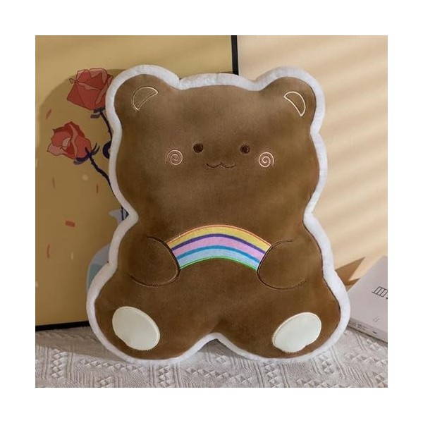 NOpinz Kawaii Grenouille Lapin Éléphant Ours Oreiller Doux Arc-en-Ciel Animal Peluche Jouet Peluche Dessin Animé Chaise Couss