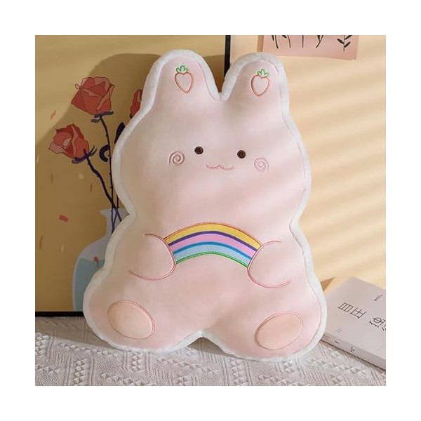NOpinz Kawaii Grenouille Lapin Éléphant Ours Oreiller Doux Arc-en-Ciel Animal Peluche Jouet Peluche Dessin Animé Chaise Couss