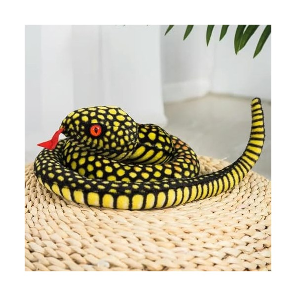 NOpinz Cobra Python Peluche Jouet en Peluche Zodiaque poupée drôle Enfants Cadeau Enfants fête Jouet décor à la Maison 100cm 